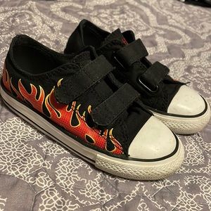 Converse Velcro flames - size 9 toddler - very clean and gently worn